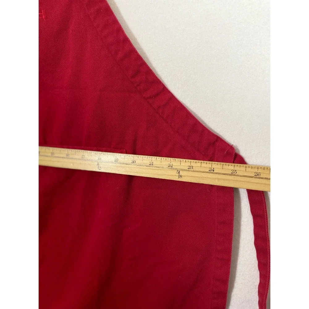 KitchenAid Bib Apron‎ Unisex One Size Red Excellent Embroidered Logo Pockets